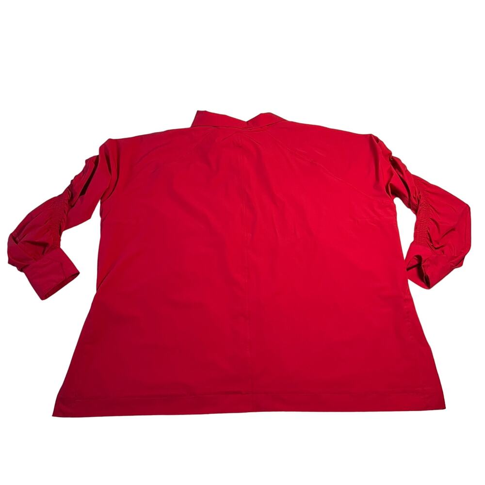 Fabletics Red Drawstring Waist Jacket - Picture 3 of 16
